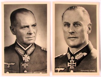 Two Ritterkreuztrager Or Knight's Cross Winner Postcards, Kirchheim And Scherer