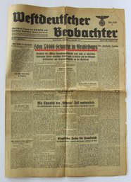 WW2 Copy Of The 'WeltDeutscher Beobachter' 21 September, 1939
