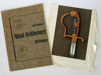 WW2 German Sword And Dagger Catalog For The Firm Paul Seilheimer, Solingen.