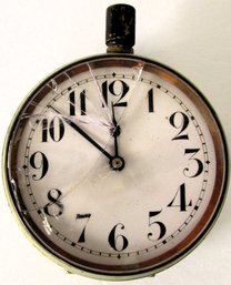 A Large Frame Unmarked Pocket Watch In A Silver Case Marked 'Swiss'