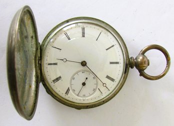 An Arnold Billon Locle Pocket Watch In A Silver Case.