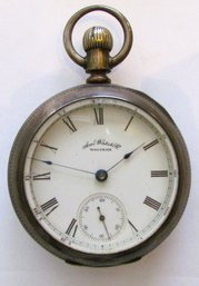 An American Waltham Watch Company Pocket Watch In A Coin Silver Case
