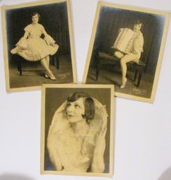 Three Large Studio Photographs Of An Unidentified Vaudeville Actress