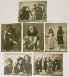 Group Of Six Photo-postcards Of The 1910 Oberammergau Passion Play One Signed By Anton Lang.