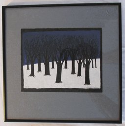 Judith Shahn, A Limited Edition Signed Colored Lithograph Depicting Trees.