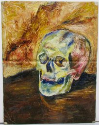 Barbara (Smith) Goodman, Oil On Canvas Of A Skull