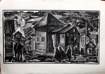 Group Of Five Russian Lithographs Of Farm And City Life.