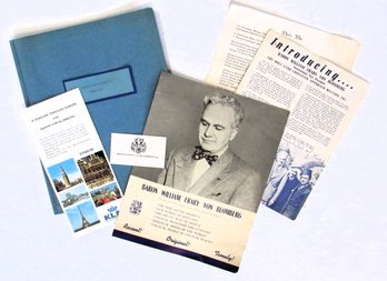 A Small Grouping Of Papers Related To Baron Von Blomberg
