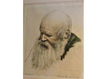 Wilhelm Landsmann Print 'old Man'