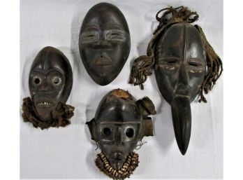 Group Of 4 African Tribal Masks
