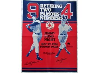 Boston Red Sox Number Retirement Poster