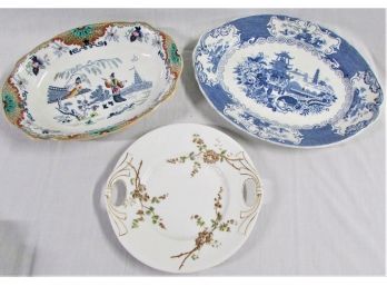 6 Pieces  Of Transfer And Hand Painted China