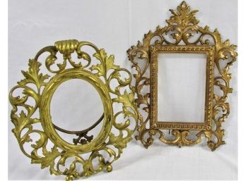 2 Brass Victorian Frames