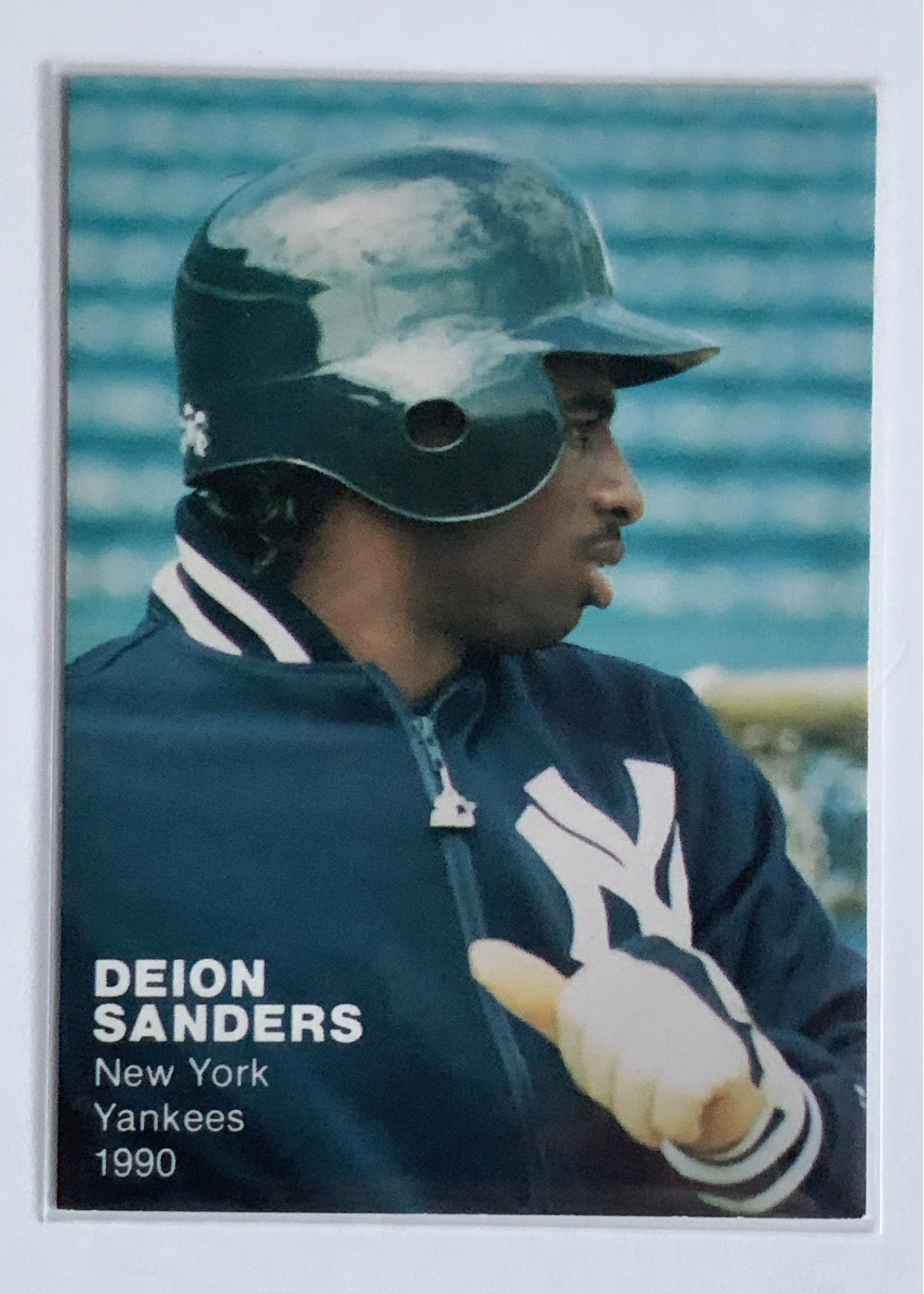  Deion Sanders baseball card (New York Yankees) 1990
