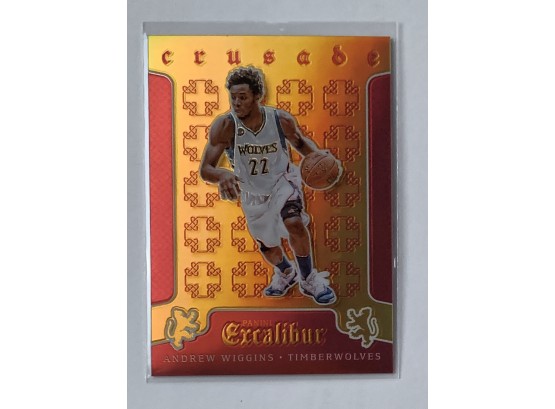 2015-16 Panini Excalibur Andrew Wiggins Crusade Red #78 Numbered 112/149 Basketball Trading Card