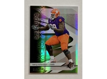 2008 Upper Deck SPX Barry Richardson Rookies Green #95 Numbered 212/499 Football Trading Card
