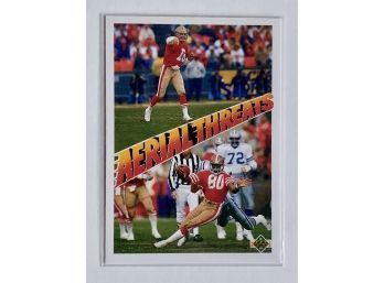 1991 Upper Deck Joe Montana & Jerry Rice Aerial Threats #35 Football Trading Card