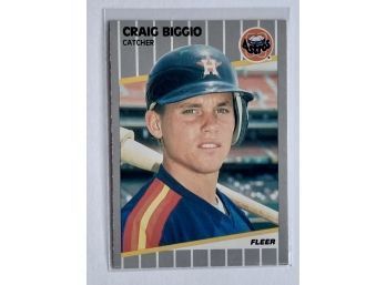 1989 Fleer Craig Biggio #353 Baseball Trading Card