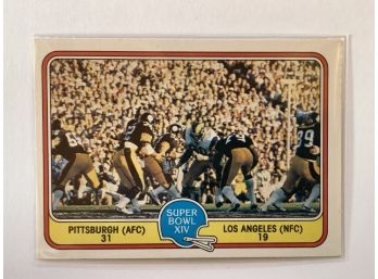 1981 Fleer Teams In Action Pittsburg & Los Angeles (NFC) #70 Super Bowl XIV Football Trading Card