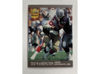 1991 Fleer Ultra Update Ted Washington #U-89 Rookie Football Trading Cards