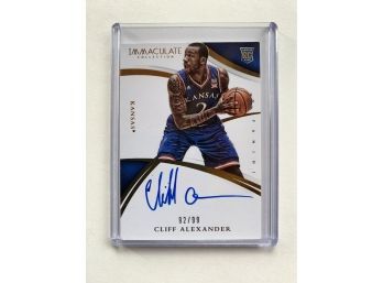 2015 Panini Immaculate Collection Collegiate Cliff Alexander #369 Rookie Autographs Numbered 92/99