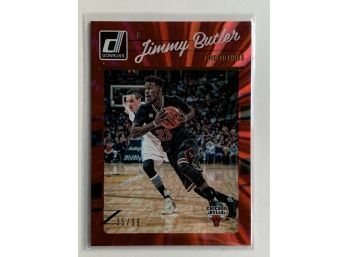 2016-17 Panini Donruss Jimmy Butler Red Holo Laser #10 Numbered 35/99 Basketball Trading Card
