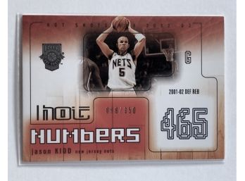 2002-03 Fleer Hot Shots Jason Kidd Hot Numbers #3 HN Numbered 98/350 Basketball Trading Card