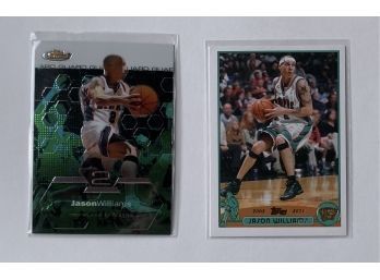 Jason Williams Memphis Grizzlies 2002-03 Topps Finest #9 & 2003-04 Topps Collection #148