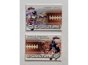 2001 Fleer Game Time Crunch Time Robert Smith #7CT & Marcus Robinson #10CT Football Trading Cards