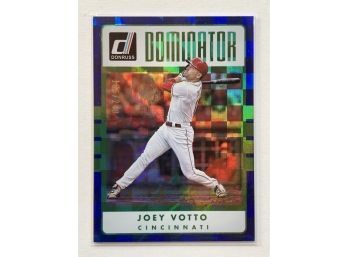 2017 Donruss Dominator Joey Votto Blue #D-8 Numbered 166/249 Baseball Trading Card