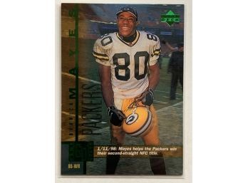 1998 Upper Deck Green Bay Packers II Derrick Mayes #63 - Game Dated Football Trading Card