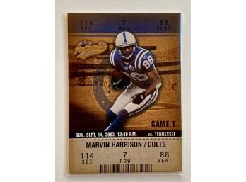 2003 Fleer Authentix Indianapolis Colts Marvin Harrison #60 Football Trading Card