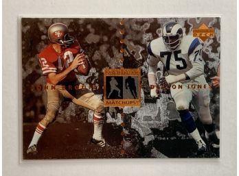 1997 Upper Deck NFL Legends Marquee Matchups #MM13 - Deacon Jones & John Brodie Football Trading Card