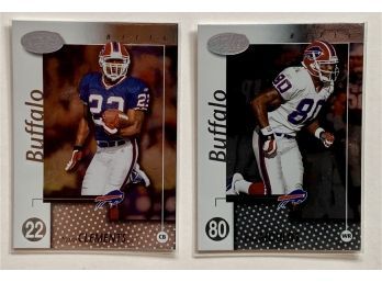 2002 Leaf Certified Buffalo Bills Eric Moulds #7 & Nate Clements #9 Football Trading Cards