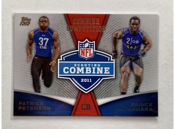 2011 Topps Rising Rookies Combine Competition #CC-PA - Patrick Peterson & Prince Amukam Football Trading Card