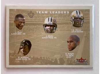 2001 Fleer Tradition New Orleans Saints Team Leaders #398 Football Trading Card