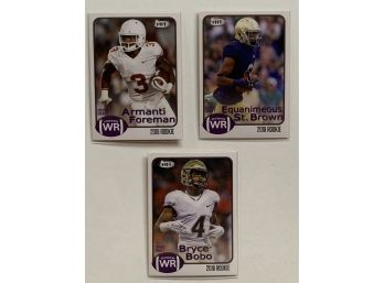 2018 Sage Hit WR College Football Trading Cards Wide Receivers
