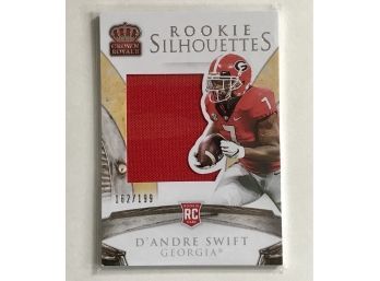 2020 Panini Chronicles Draft Picks D'Andre Swift Crown Royale Collegiate Silhouettes #11 Numbered 162/199
