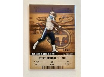2003 Fleer Authentix Tennessee Titans Steve McNair #99 Football Trading Card