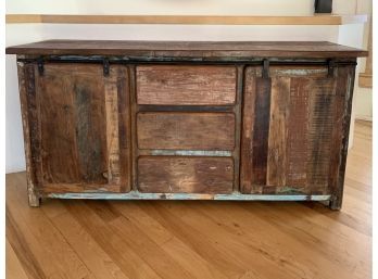 Rustic Faux Console Table From Rarefinds Warehouse Denver
