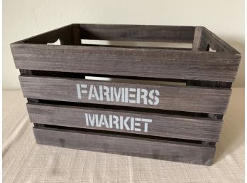 Farmer's Market Wood Decorative Crate