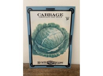 Burt's Seed For Quality Cabbage Wall Tin Sign