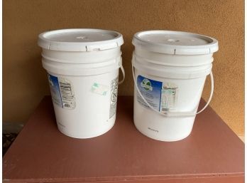 5 Gallon Buckets With Lids & Handles -set Of 2