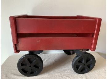 Handmade Painted Wood Wagon