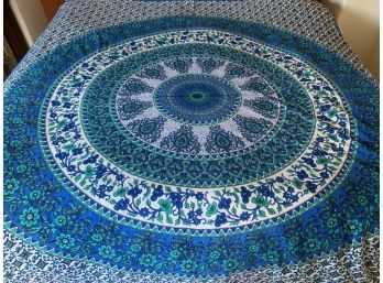 Blue Medallion Boho Tapestry/Sheet--Made In India