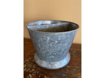 Galvanized Metal Bucket/Vase With Divider