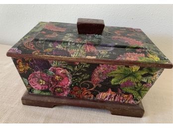 Decorative Wood Storage Box With Lid