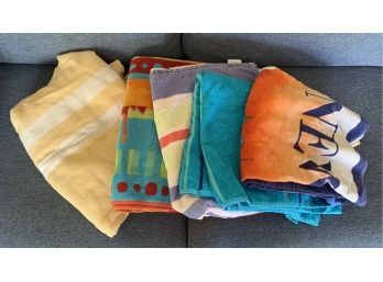 Assortment Of Beach Towels & A Blanket