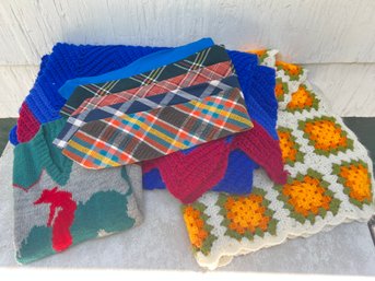 Handmade Blankets, Child's Sweater, & Vintage Neckties