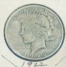 1922 PEACE SILVER DOLLAR COIN